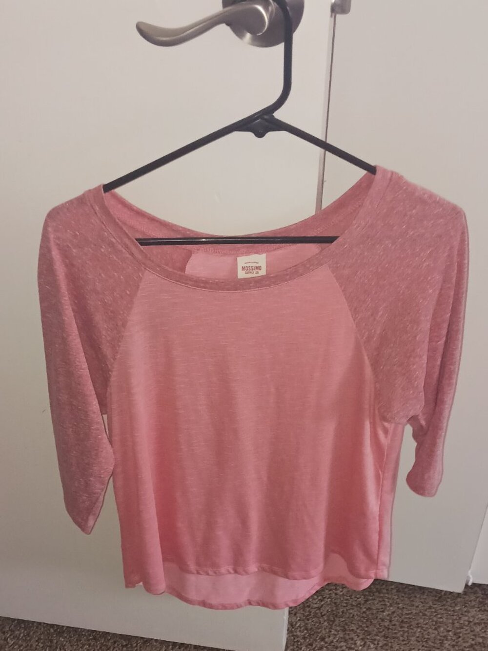 Mossimo supply co pink 3/4 sleeve shirt